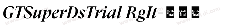 GTSuperDsTrial RgIt字体转换